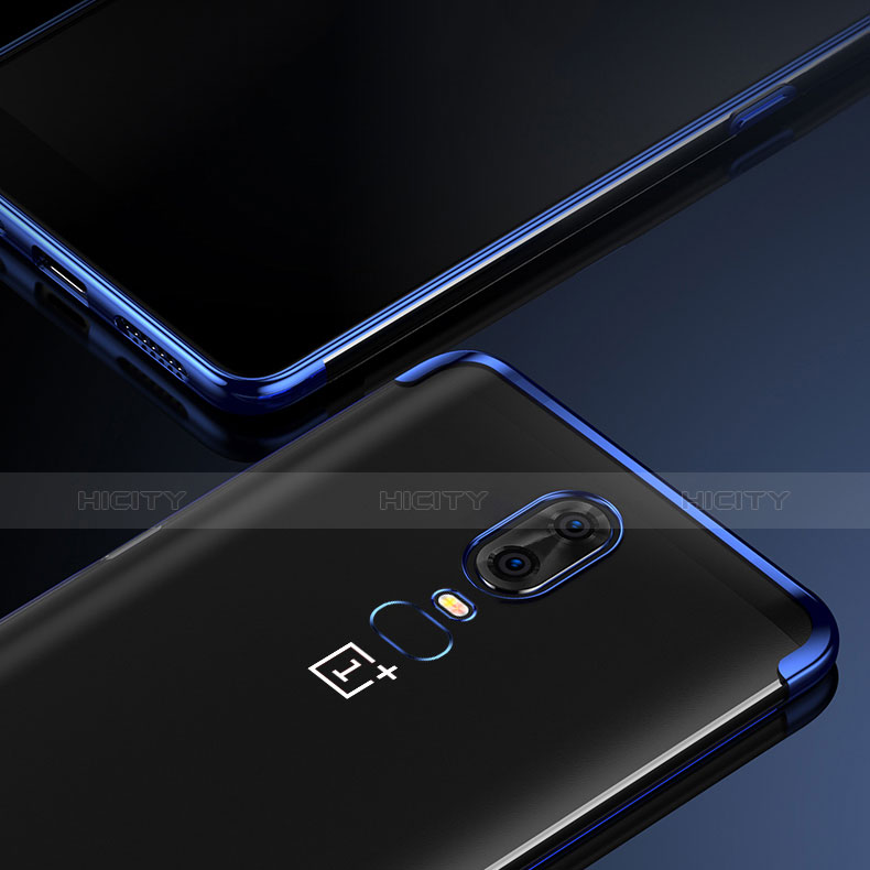 OnePlus 6用極薄ソフトケース シリコンケース 耐衝撃 全面保護 クリア透明 T05 OnePlus ネイビー