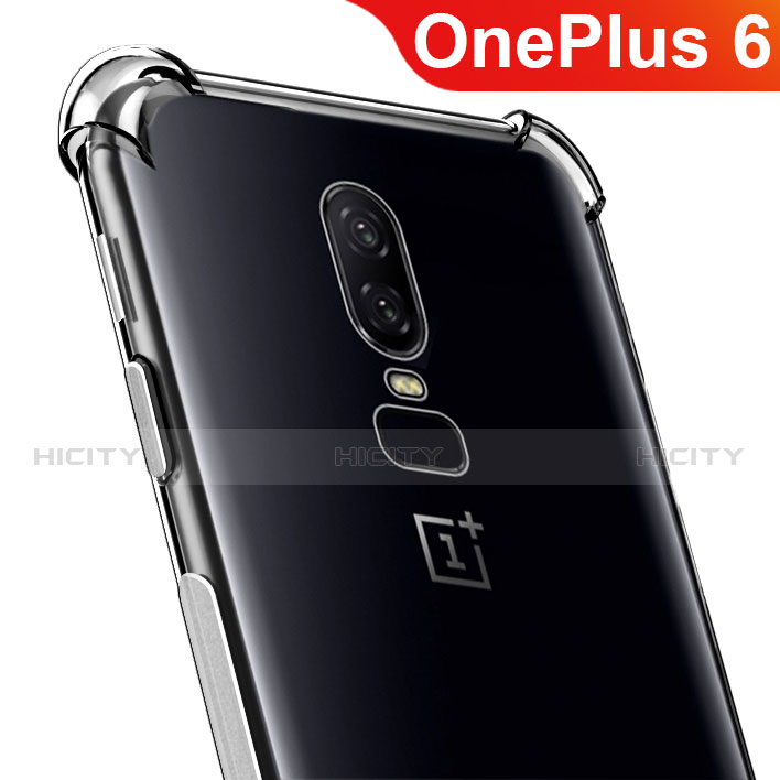 OnePlus 6用極薄ソフトケース シリコンケース 耐衝撃 全面保護 クリア透明 T07 OnePlus クリア