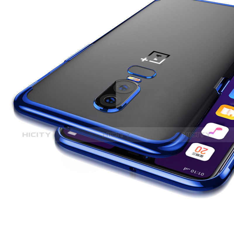 OnePlus 6用極薄ソフトケース シリコンケース 耐衝撃 全面保護 クリア透明 H01 OnePlus 