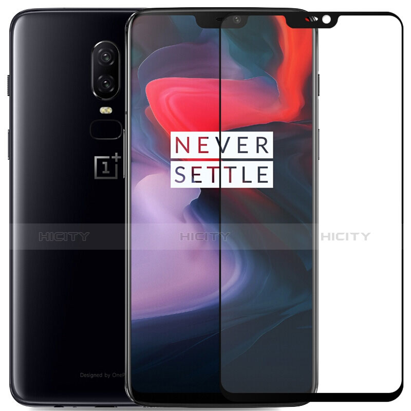 OnePlus 6用強化ガラス フル液晶保護フィルム OnePlus ブラック