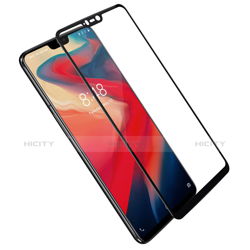 OnePlus 6用強化ガラス フル液晶保護フィルム F06 OnePlus ブラック