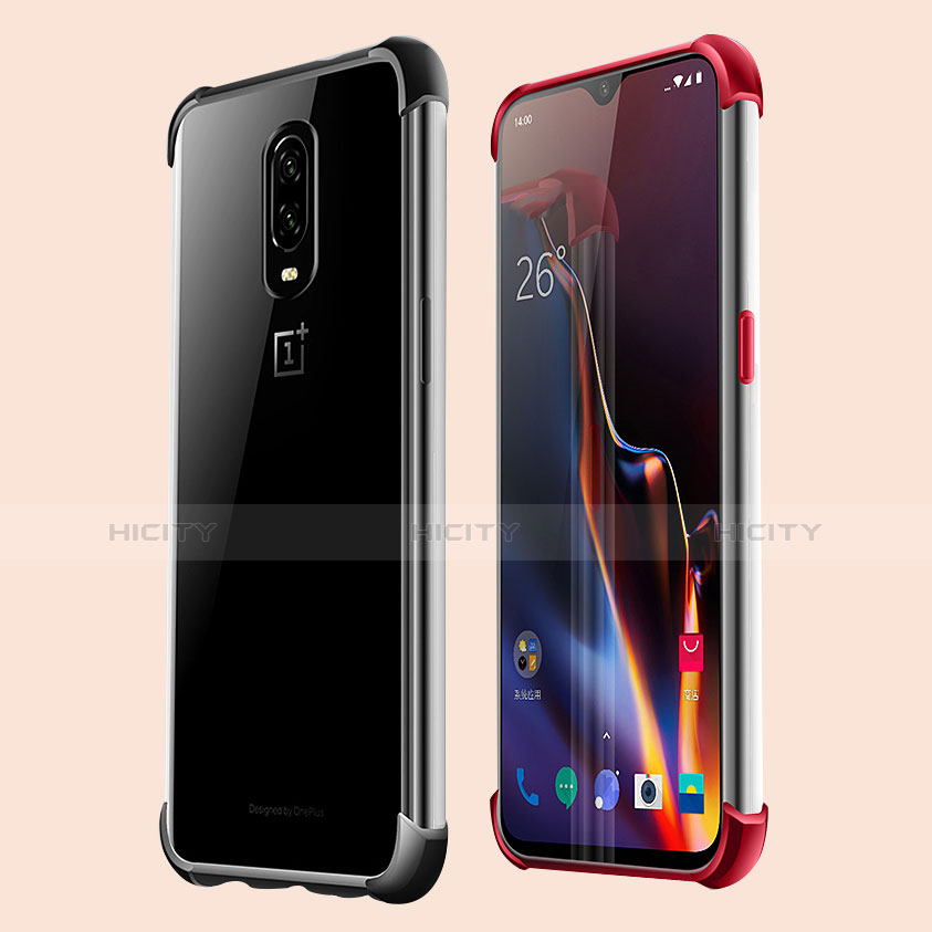 OnePlus 6T用極薄ソフトケース シリコンケース 耐衝撃 全面保護 クリア透明 H01 OnePlus 