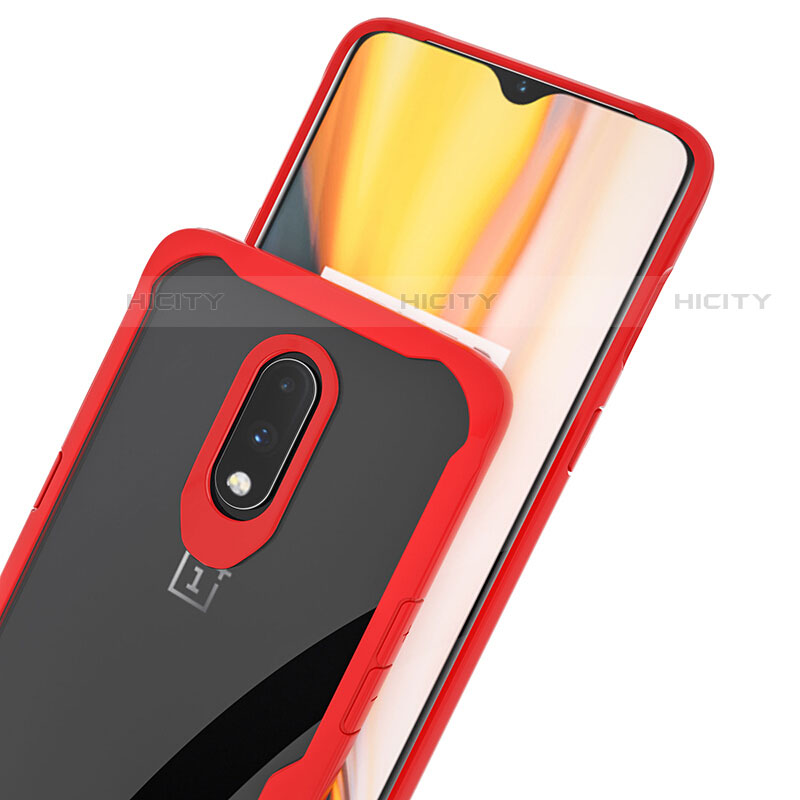 OnePlus 7用ハイブリットバンパーケース クリア透明 プラスチック 鏡面 カバー OnePlus 