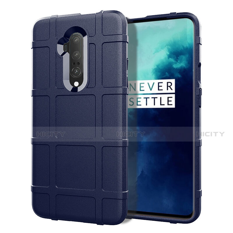 OnePlus 7T Pro 5G用360度 フルカバー極薄ソフトケース シリコンケース 耐衝撃 全面保護 バンパー S01 OnePlus ネイビー