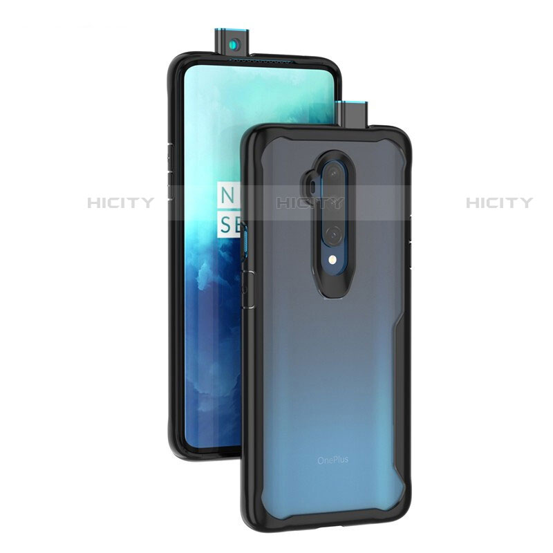 OnePlus 7T Pro用ハイブリットバンパーケース クリア透明 プラスチック 鏡面 カバー M01 OnePlus 