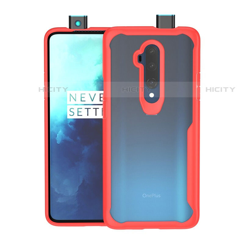 OnePlus 7T Pro用ハイブリットバンパーケース クリア透明 プラスチック 鏡面 カバー M01 OnePlus 