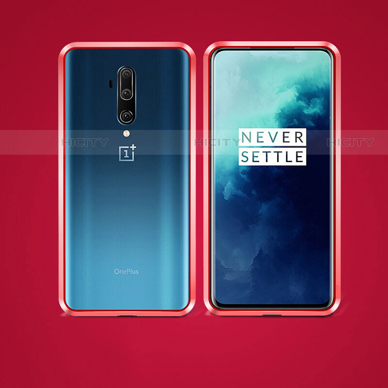 OnePlus 7T Pro用ケース 高級感 手触り良い アルミメタル 製の金属製 360度 フルカバーバンパー 鏡面 カバー OnePlus 