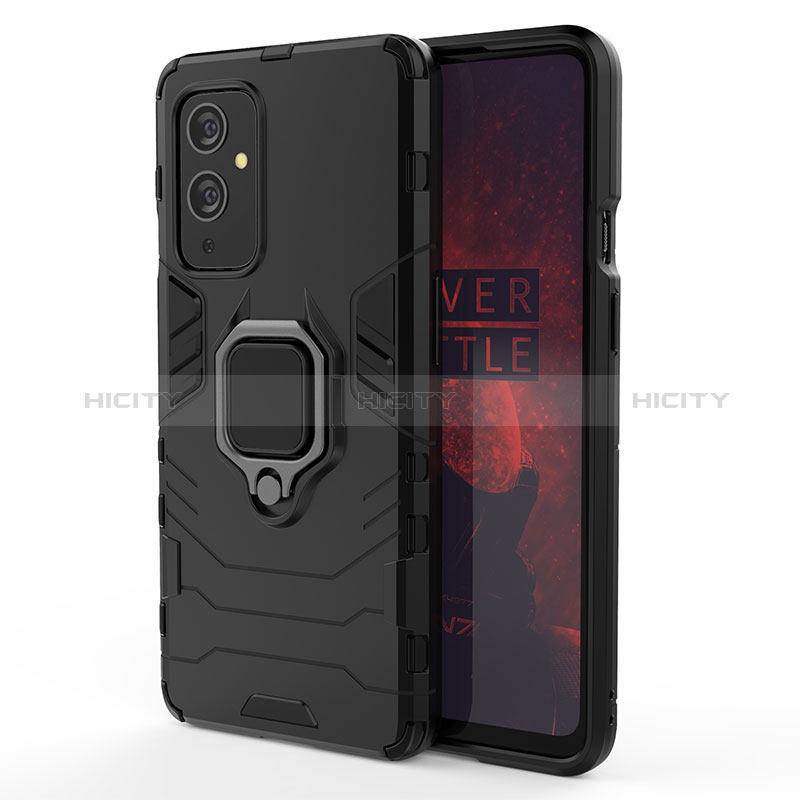 OnePlus 9 5G用ハイブリットバンパーケース プラスチック アンド指輪 マグネット式 OnePlus 