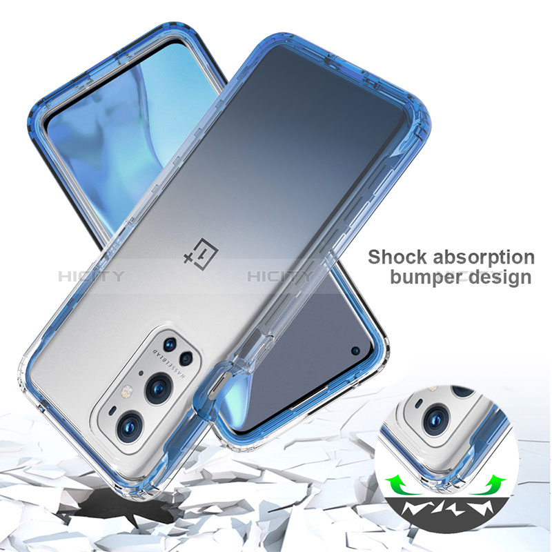 OnePlus 9 Pro 5G用前面と背面 360度 フルカバー 極薄ソフトケース シリコンケース 耐衝撃 全面保護 バンパー 勾配色 透明 OnePlus 