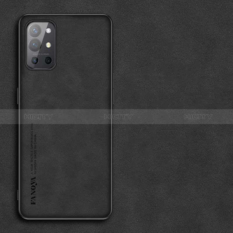 OnePlus 9R 5G用ケース 高級感 手触り良いレザー柄 S01 OnePlus ブラック