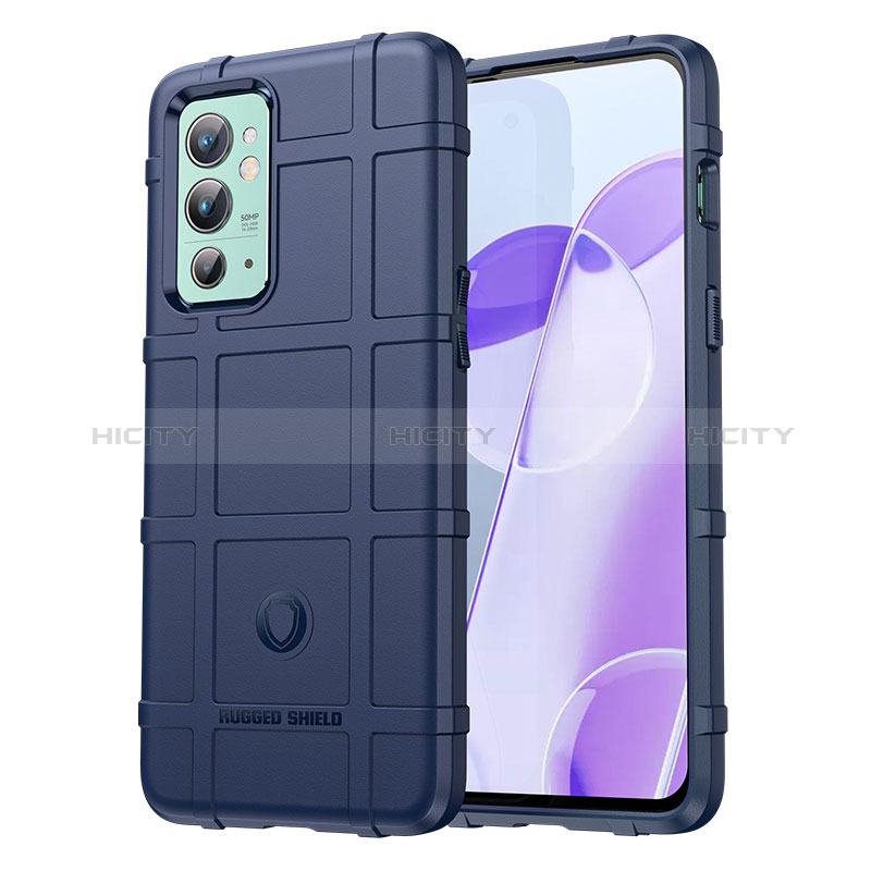 OnePlus 9RT 5G用360度 フルカバー極薄ソフトケース シリコンケース 耐衝撃 全面保護 バンパー J01S OnePlus ネイビー