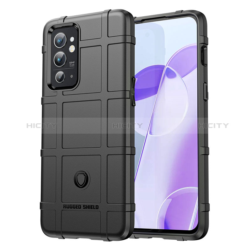 OnePlus 9RT 5G用360度 フルカバー極薄ソフトケース シリコンケース 耐衝撃 全面保護 バンパー J01S OnePlus ブラック