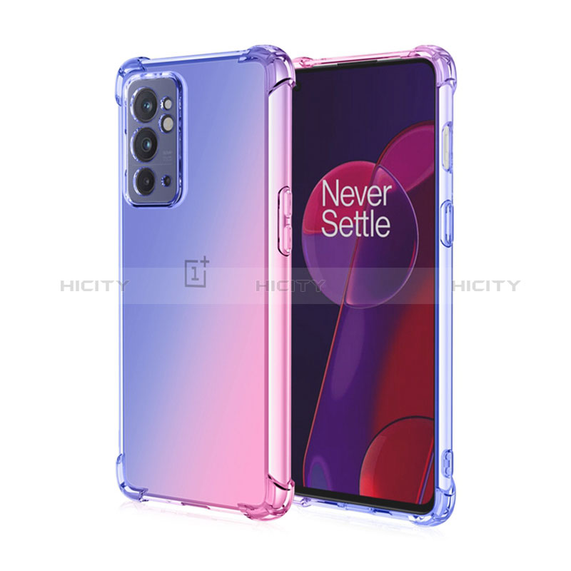 OnePlus 9RT 5G用極薄ソフトケース グラデーション 勾配色 クリア透明 OnePlus ラベンダー