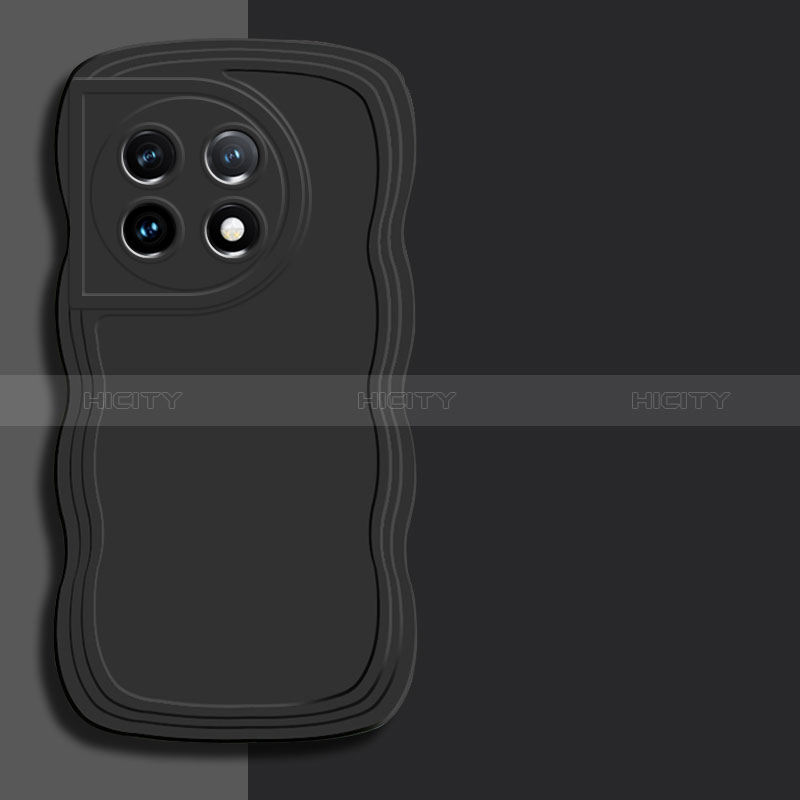 OnePlus Ace 2 5G用360度 フルカバー極薄ソフトケース シリコンケース 耐衝撃 全面保護 バンパー YK7 OnePlus ブラック