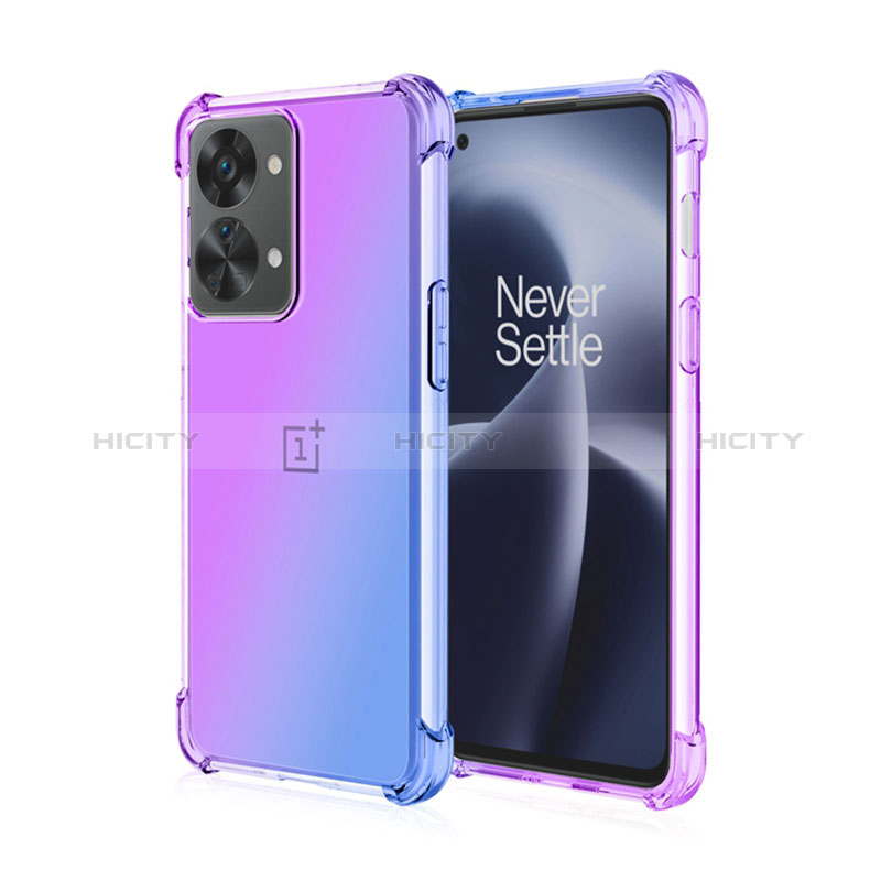 OnePlus Nord 2T 5G用極薄ソフトケース グラデーション 勾配色 クリア透明 OnePlus 