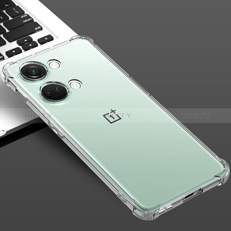 OnePlus Nord 3 5G用極薄ソフトケース シリコンケース 耐衝撃 全面保護 クリア透明 T02 OnePlus クリア