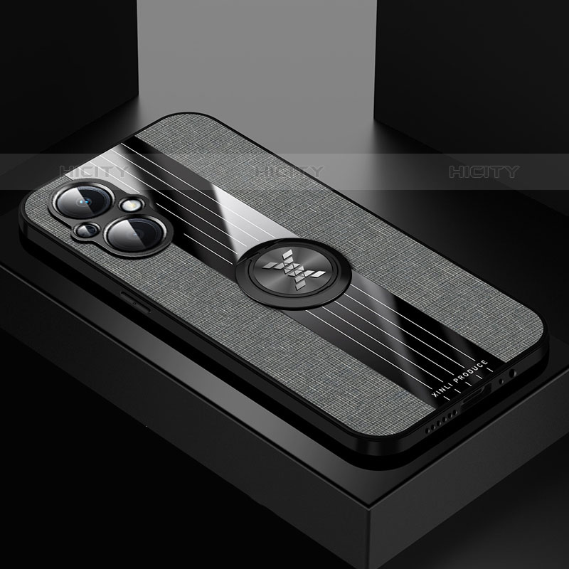 OnePlus Nord N20 5G用極薄ソフトケース シリコンケース 耐衝撃 全面保護 アンド指輪 マグネット式 バンパー X01L OnePlus グレー