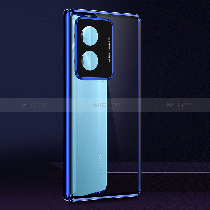 Oppo A1 Pro 5G用ケース 高級感 手触り良い アルミメタル 製の金属製 360度 フルカバーバンパー 鏡面 カバー Oppo 