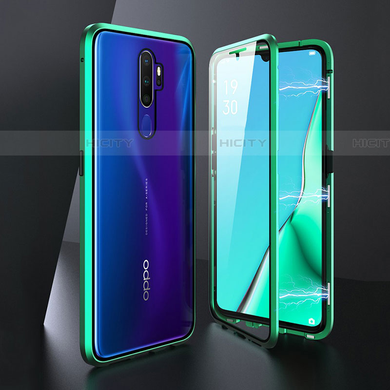 Oppo A11用ケース 高級感 手触り良い アルミメタル 製の金属製 360度 フルカバーバンパー 鏡面 カバー M01 Oppo 