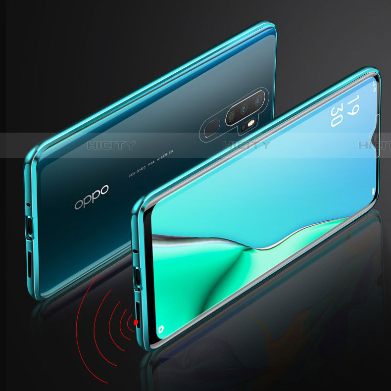 Oppo A11X用ケース 高級感 手触り良い アルミメタル 製の金属製 360度 フルカバーバンパー 鏡面 カバー M02 Oppo 