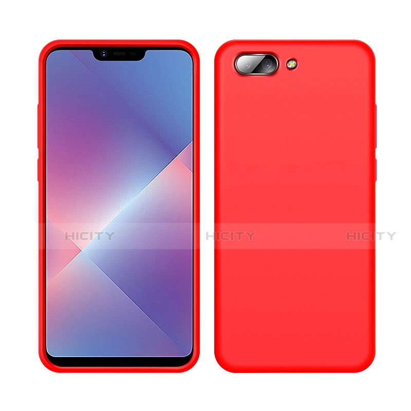 Oppo A12e用360度 フルカバー極薄ソフトケース シリコンケース 耐衝撃 全面保護 バンパー Oppo レッド