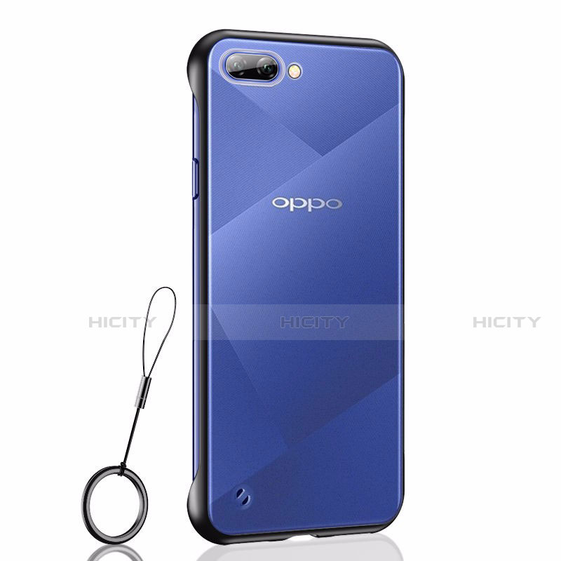 Oppo A12e用ハードカバー クリスタル クリア透明 H02 Oppo ブラック