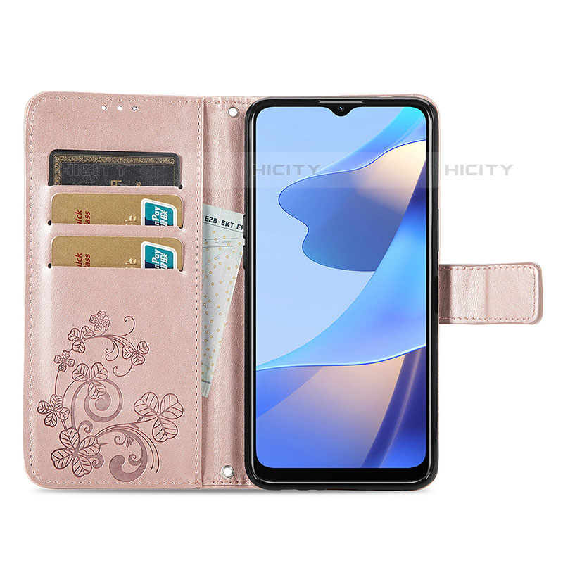 Oppo A16s用手帳型 レザーケース スタンド 花 カバー Oppo 