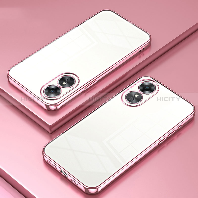 Oppo A17用極薄ソフトケース シリコンケース 耐衝撃 全面保護 クリア透明 SY1 Oppo 