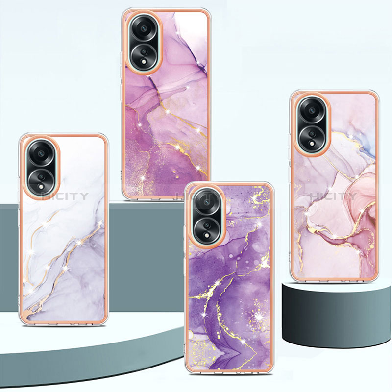 Oppo A18用シリコンケース ソフトタッチラバー バタフライ パターン カバー YB5 Oppo 