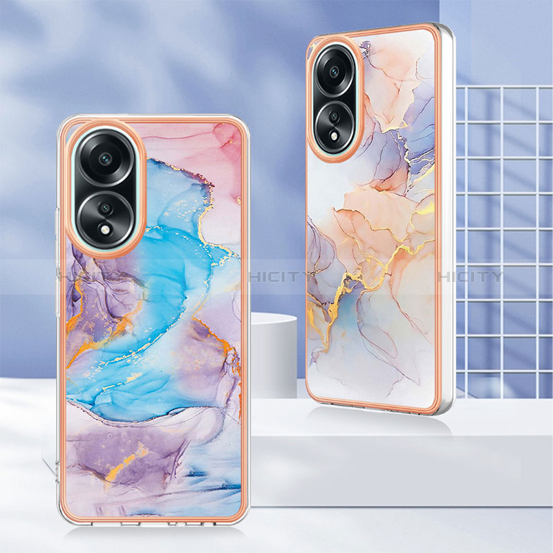 Oppo A18用シリコンケース ソフトタッチラバー バタフライ パターン カバー YB3 Oppo 