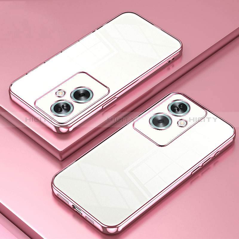 Oppo A2 5G用極薄ソフトケース シリコンケース 耐衝撃 全面保護 クリア透明 SY1 Oppo ローズゴールド