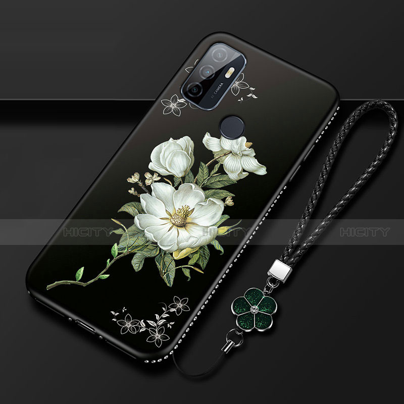 Oppo A33用シリコンケース ソフトタッチラバー 花 カバー A01 Oppo 