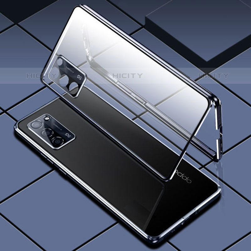 Oppo A53s 5G用ケース 高級感 手触り良い アルミメタル 製の金属製 360度 フルカバーバンパー 鏡面 カバー P02 Oppo 
