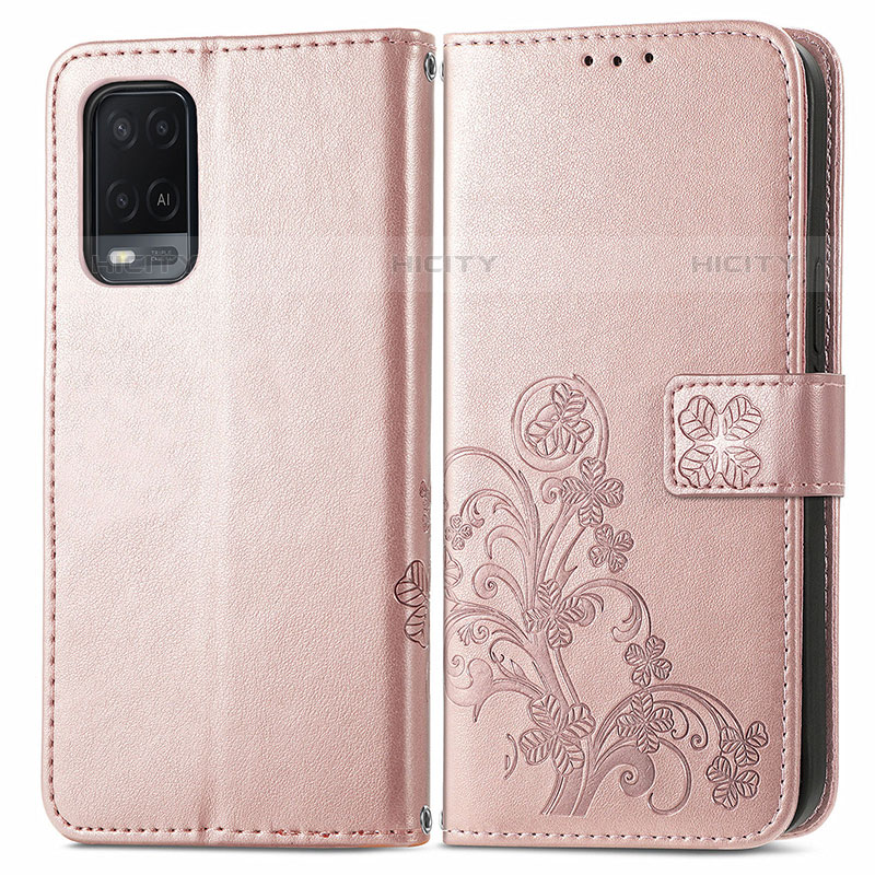 Oppo A54 4G用手帳型 レザーケース スタンド 花 カバー Oppo 