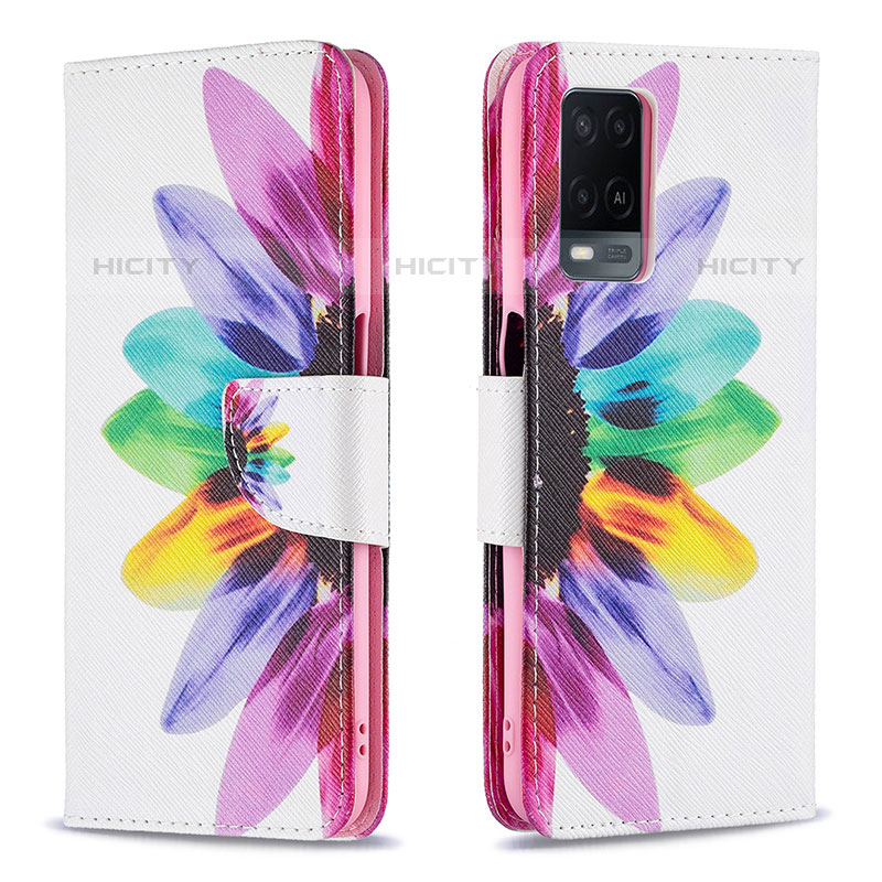 Oppo A54 4G用手帳型 レザーケース スタンド パターン カバー B01F Oppo 