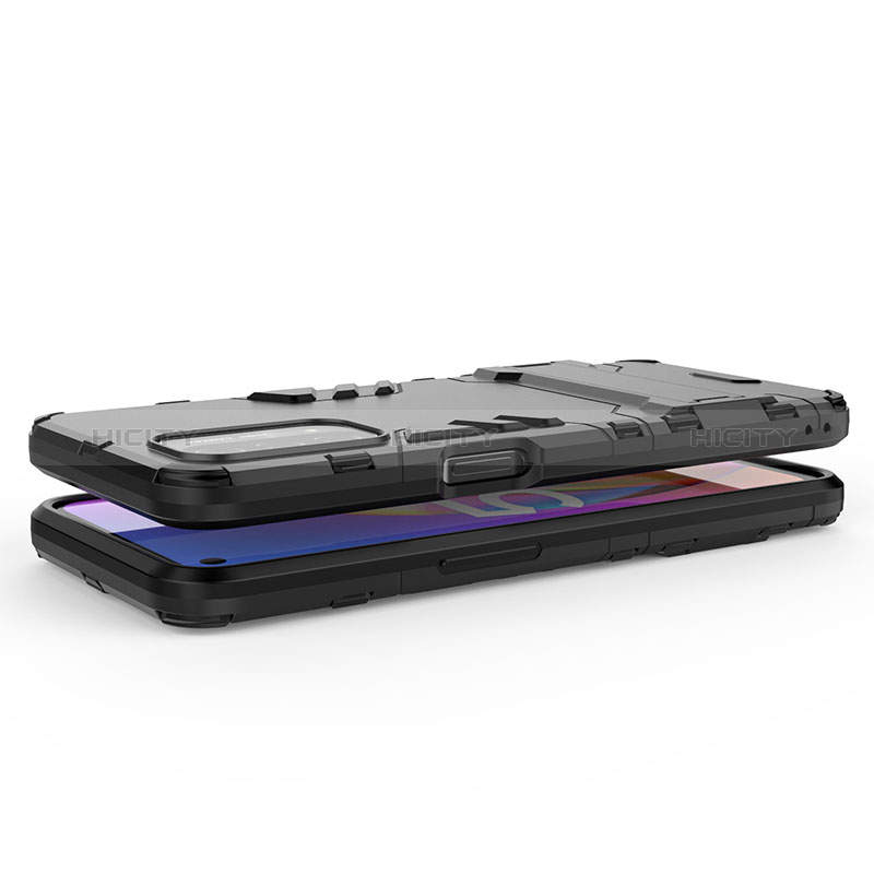 Oppo A54 5G用ハイブリットバンパーケース スタンド プラスチック 兼シリコーン カバー Oppo 