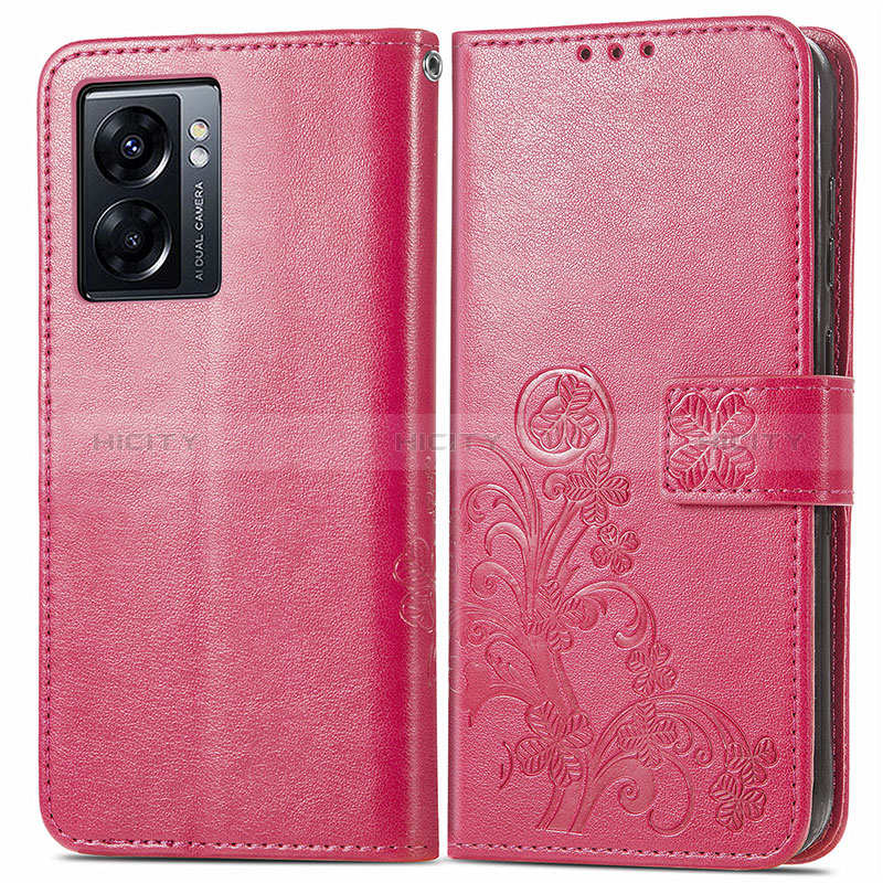 Oppo A57 5G用手帳型 レザーケース スタンド 花 カバー Oppo 