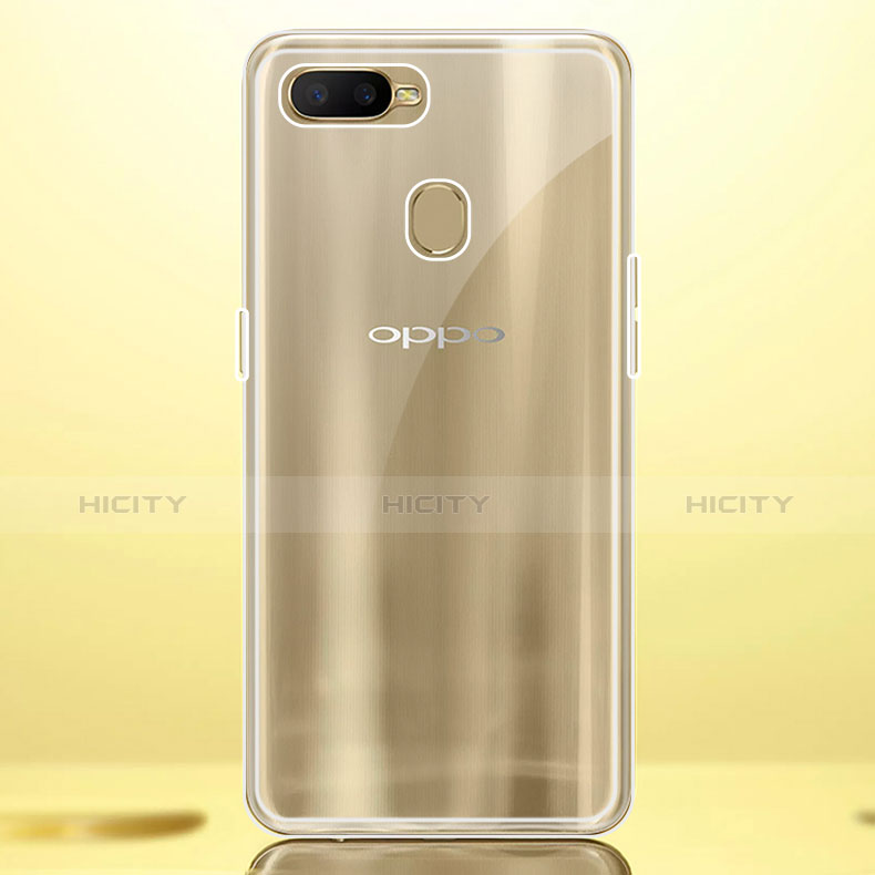 Oppo A7用極薄ソフトケース シリコンケース 耐衝撃 全面保護 クリア透明 T02 Oppo クリア