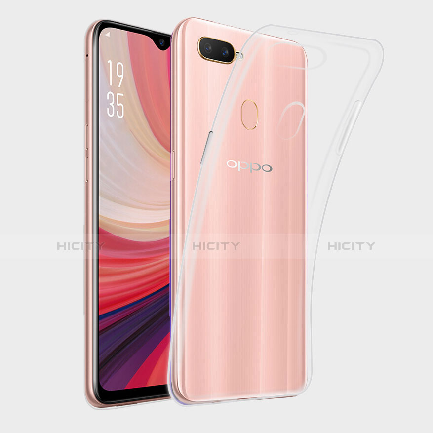 Oppo A7用極薄ソフトケース シリコンケース 耐衝撃 全面保護 クリア透明 T02 Oppo クリア