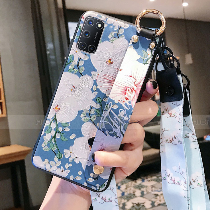 Oppo A72用シリコンケース ソフトタッチラバー 花 カバー S02 Oppo マルチカラー