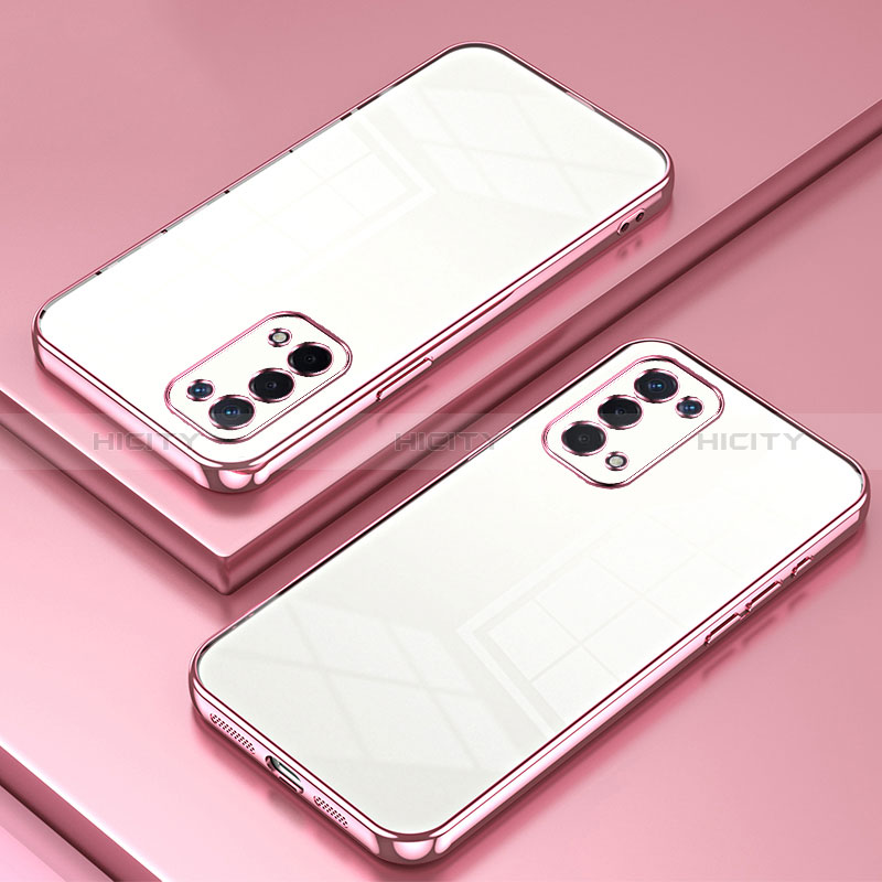 Oppo A74 5G用極薄ソフトケース シリコンケース 耐衝撃 全面保護 クリア透明 SY1 Oppo ローズゴールド