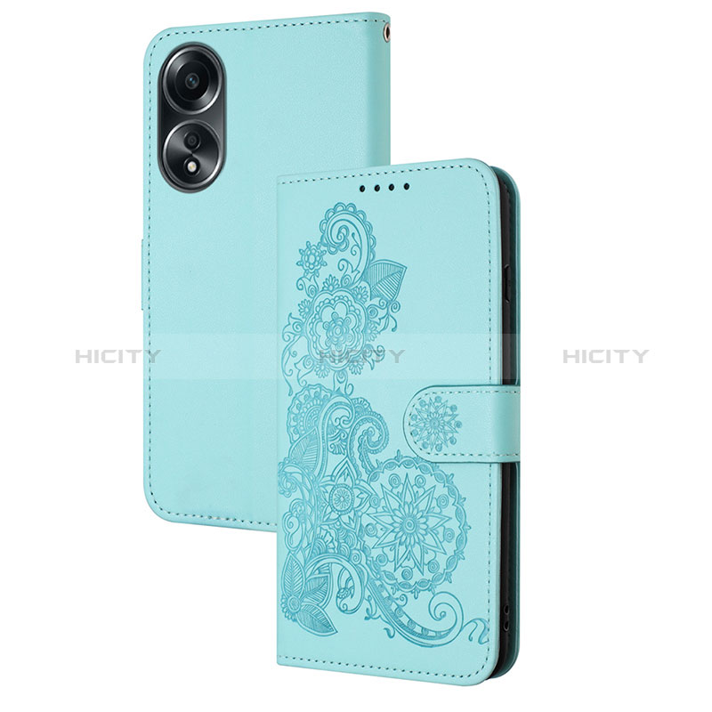 Oppo A78 4G用手帳型 レザーケース スタンド 花 カバー Y01X Oppo 