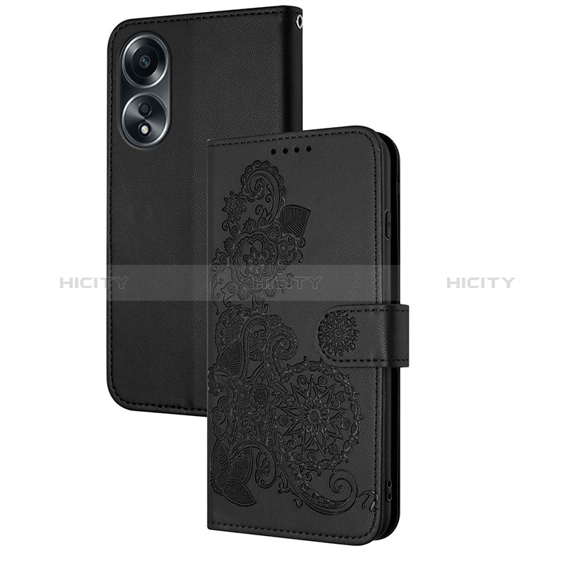 Oppo A78 4G用手帳型 レザーケース スタンド 花 カバー Y01X Oppo 