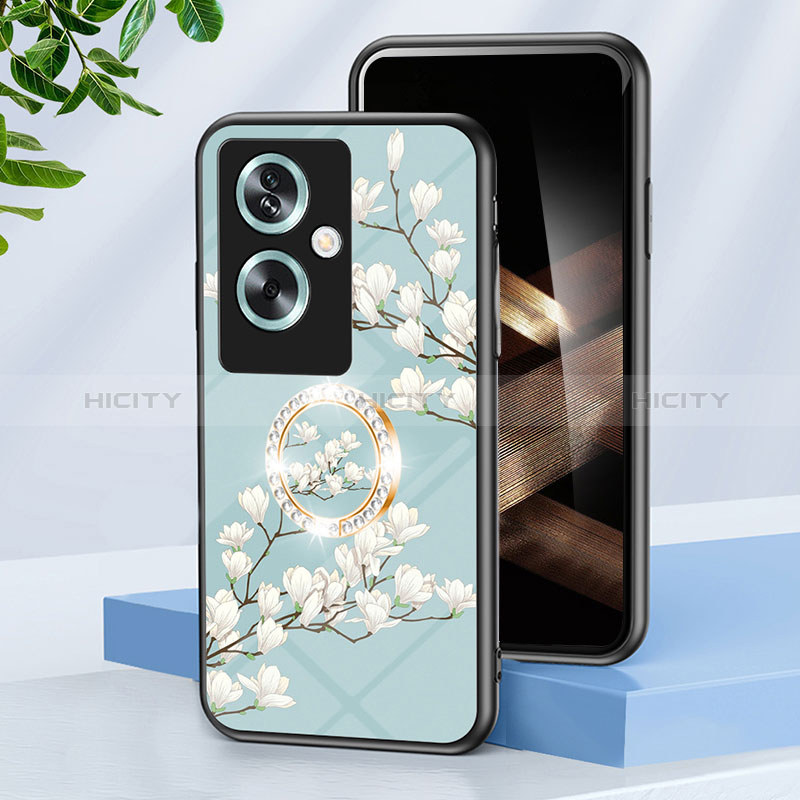 Oppo A79 5G用ハイブリットバンパーケース プラスチック 鏡面 花 カバー S01 Oppo 