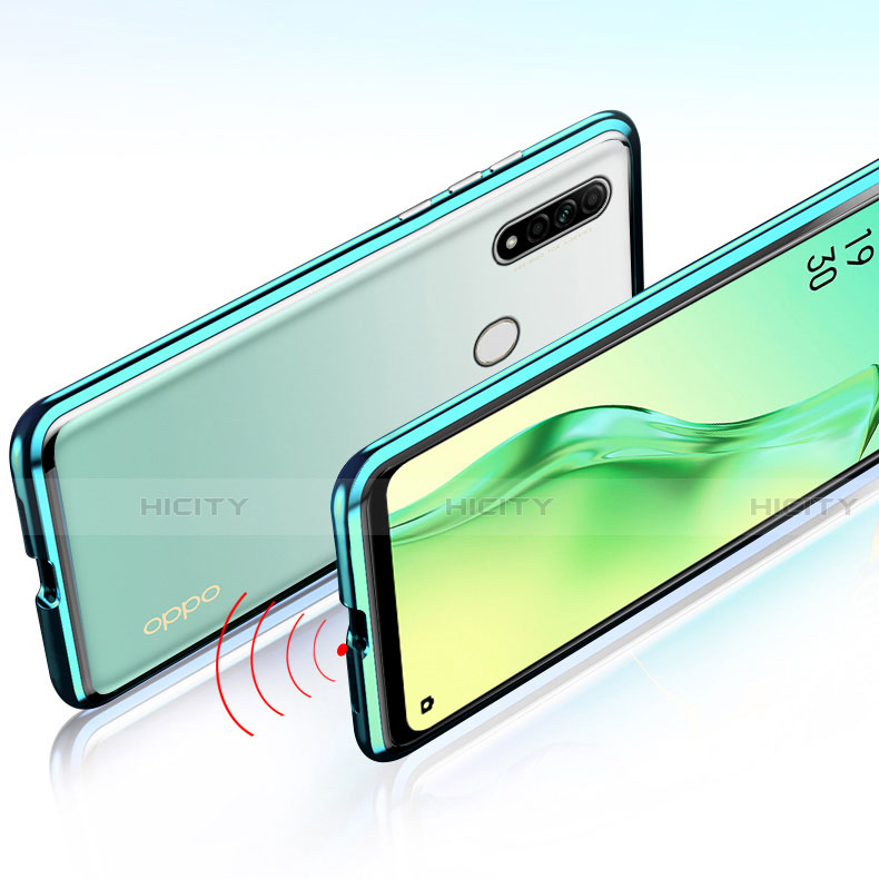 Oppo A8用ケース 高級感 手触り良い アルミメタル 製の金属製 360度 フルカバーバンパー 鏡面 カバー Oppo 