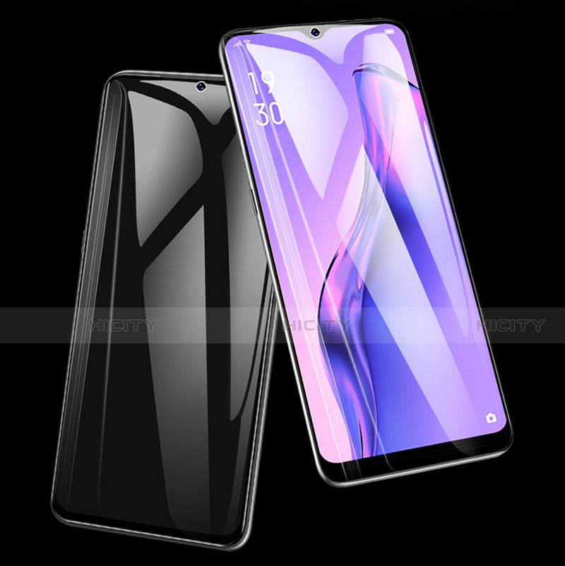 Oppo A8用強化ガラス フル液晶保護フィルム Oppo ブラック