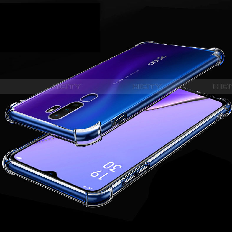 Oppo A9 (2020)用極薄ソフトケース シリコンケース 耐衝撃 全面保護 クリア透明 H01 Oppo クリア