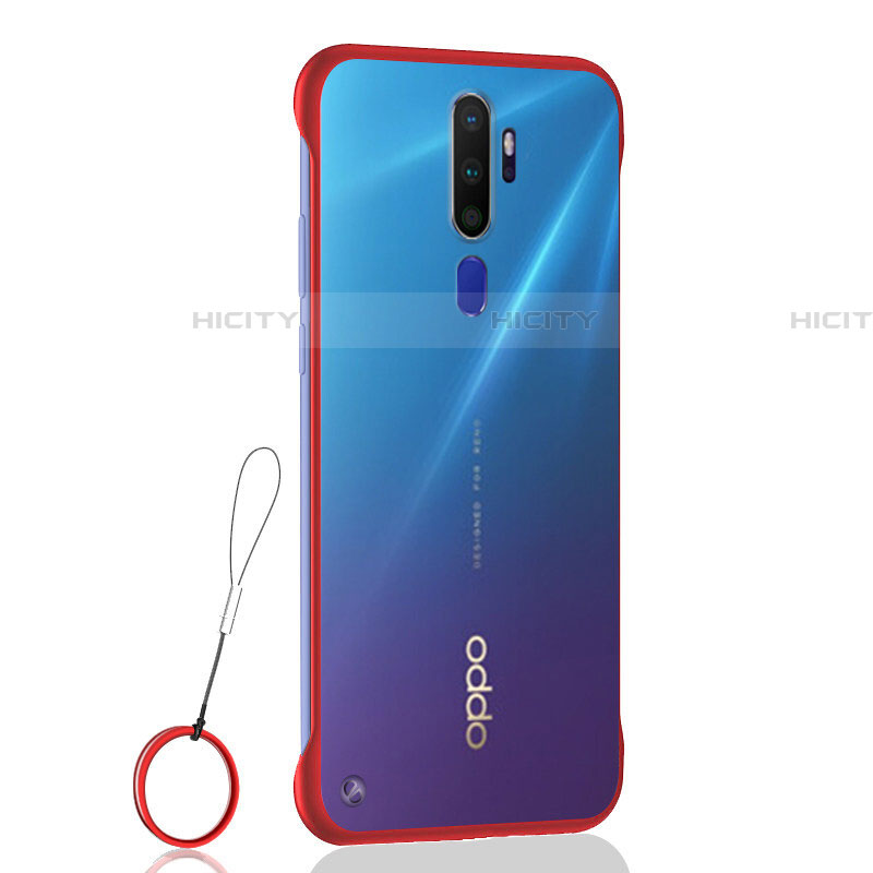 Oppo A9 (2020)用ハードカバー クリスタル クリア透明 H01 Oppo レッド