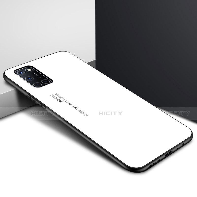 Oppo A92用ハイブリットバンパーケース プラスチック 鏡面 カバー Oppo 