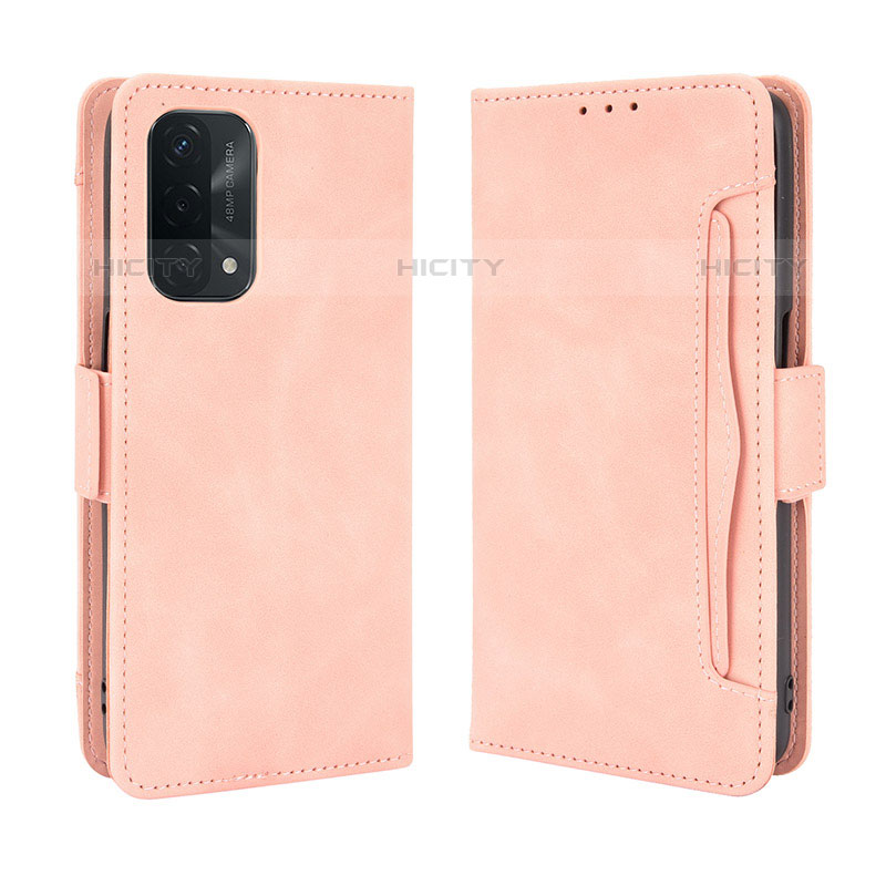 Oppo A93 5G用手帳型 レザーケース スタンド カバー BY3 Oppo ピンク